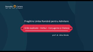 Grile gramatică explicate Verbul  Conjugarea și Diateza [upl. by Neitsirk]