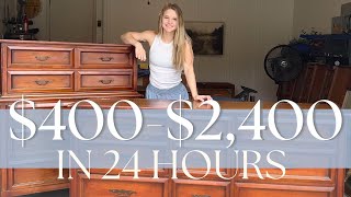 I made 2000 in 24 hours  Furniture Flip Tutorial [upl. by Noid334]