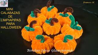 🎃MINI CALABAZAS LIMPIAPIPAS HALLOWEEN🎃🎃TUTORIAL PASO A PASO DISEÑO Y CREACIÓN DE FRANCES H🧙 [upl. by Hagerman244]