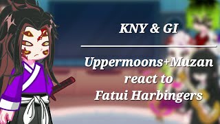 Uppermoons  Muzan react to Fatui HarbingersKNYGenshin Impact [upl. by Adok305]