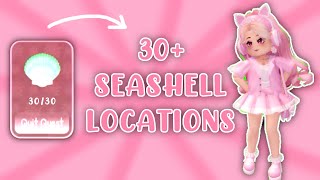 ALL SEASHELL LOCATIONS IN ROYALE HIGH Easy Guide Rh new years seashell quest roblox [upl. by Francesco708]