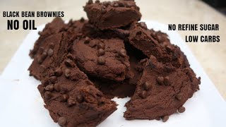 Black Bean Brownies Vegan  Low Carbs [upl. by Funch]