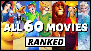 All 60 Animated Disney Movies  RANKED [upl. by Nyliram854]