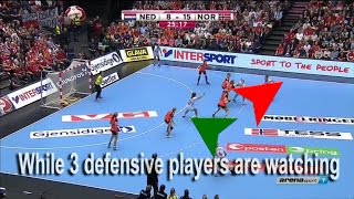 Attacking 51 defense  Handball Coaching 1 [upl. by Orgalim]