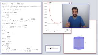 Optimaliseren  Een voorbeeld met een cilinder [upl. by Shanna383]