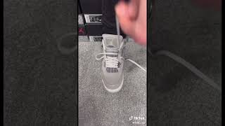 How to lace Jordan 4s sneaker jordan fyp [upl. by Derwin790]