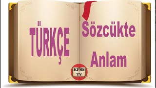 Kpss Türkçe Sözcükte Anlam [upl. by Niryt636]