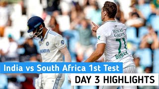 India vs South Africa 1st Test Day 3 Highlights 2023  IND vs SA 1st Test Day 3 2023 [upl. by Aikel]