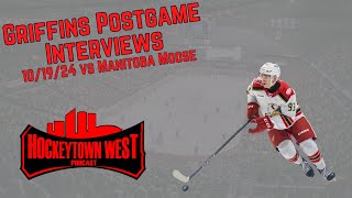 Grand Rapids Griffins Postgame Interviews 101924 [upl. by Bel719]