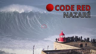 RED CODE at NAZARÉ Nazaré Biggest Swells nazare bigwavesurfing redcode [upl. by Victor559]