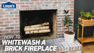 How to Whitewash a Brick Fireplace [upl. by Nosyt]