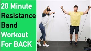 Resistance Band Workout for Back  Great Back Workout at home  20 Minutes [upl. by Haiel]