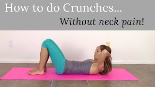 How To Do Crunches Without Neck Pain  Crunches for Beginners [upl. by Lledal302]