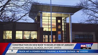 Kimmons Middle School in Fort Smith to undergo nighttime roof repairs [upl. by Warren119]