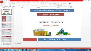 Cours dinformatique pour tronc commun  Tableur  Partie 1 [upl. by Namaan]