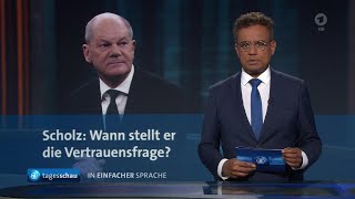 tagesschau in Einfacher Sprache 1900 Uhr 11112024 [upl. by Redmer]