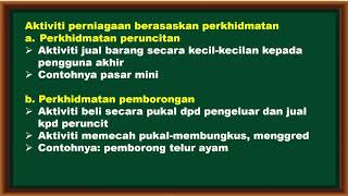 Pengajian Perniagaan Semester 1 perniagaan dan persekitaran  Aktiviti perniagaan Bahagian 1 [upl. by Spike]