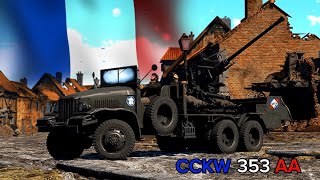 Обзор французской зенитки CCKW 353 AA в WarThunder Mobile [upl. by Zined]