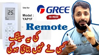 Gree air conditioner remote control settings [upl. by Enyluqcaj]