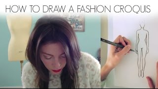 How to draw a Croquis for fashion Illustration [upl. by Jacobson]