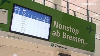 Fluggesellschaft Germania insolvent  so ist die Situation am Flughafen Bremen [upl. by Palecek]