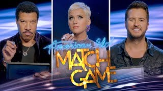 American Idol Match Game with Lionel Richie Katy Perry Luke Bryan and the Contestants [upl. by Carrew95]