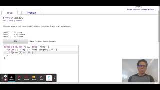 CodingBat Java Array2 has22 [upl. by Esilegna409]