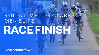 COBBLED SPRINT 💨  Volta Limburg Classic 2024 Race Finish  Eurosport Cycling [upl. by Leirol]