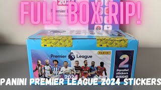 NEW PANINI PREMIER LEAGUE STICKERS 2024 FULL 120 PACK BOX RIP panini haaland premierleague [upl. by Nairahcaz]