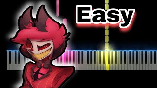 Hazbin Hotel  Alastor and Vox Song Stayed Gone Easy Piano Tutorial [upl. by Crocker762]