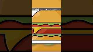 Burger vector art shorts in Illustrator vectorillustrator design shortvideo illustration [upl. by Erine447]