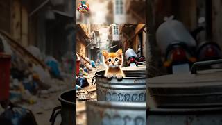 A small kitten leaves a surprise in a cup cat kitten cute story [upl. by Atilam539]