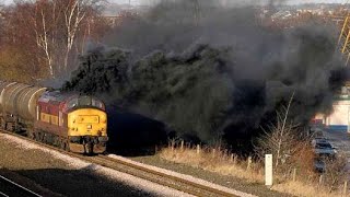 Crazy Old DIESEL LOCOMOTIVE Engines Cold Start and Sound [upl. by Molahs125]