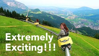 TOBOGGANING  ALPINE SLIDE IN SALZBURG AUSTRIA [upl. by Nisbet460]