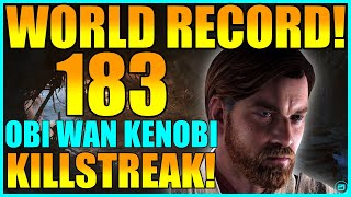 OLD WORLD RECORD Star Wars Battlefront 2 183 Obi wan Kenobi KillstreakGameplay [upl. by Gasparo67]