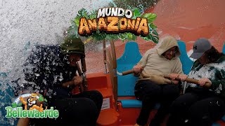 4K  WORLDS CRAZIEST RAPIDS RIDE Amazonia at Bellewaerde [upl. by Elhsa]