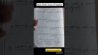 Adam Smith canons of taxation shortvideo shortsviral shortfeed ugcnetnetjrfeconomics reels [upl. by Lorilyn]