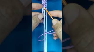 String Bracelet Pattern №15 Easy Bracelet Tutorial for Beginners [upl. by Enaerb]