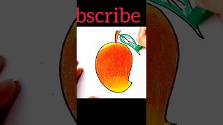 Easy Mango Drawing  Mango 🥭 Colouring kidart drawing shorts share subscribe 🥰 [upl. by Kingsly]