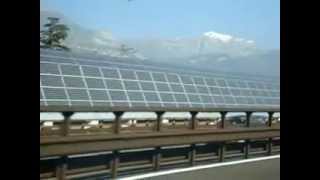 Autostrada del Brennero A22 direzione Rovereto NORD  Pannelli Fotovoltaici [upl. by Norrag]