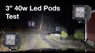 Testing 3Inch 40w Cree Led Pod Lights on a Saab Pt2 [upl. by Notsuh627]