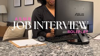 ASMR Job Interview Role Play Soft Spoken Writing Typing [upl. by Aruasi]