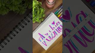 Tag Arshia 💖 subscribe youtube artbyanjali calligraphy brushpen handlettering shortvideo [upl. by Ahsina]