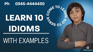 Learn 10 Idioms with Example [upl. by Milewski]