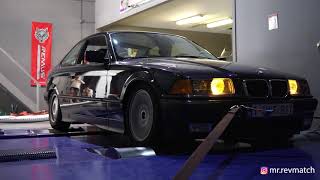 BMW e36 323i simota carbon intake dyno run GREAT SOUND [upl. by Selestina163]