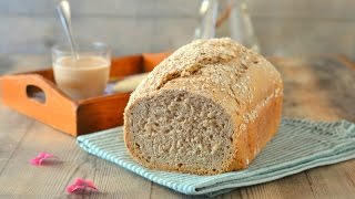 Pan de cerveza espelta y copos de avena en panificadora [upl. by Mailiw148]