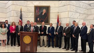 Arkansas legislators gather to demand ATF release body cam footage from fatal Malinowski raid [upl. by Heall]