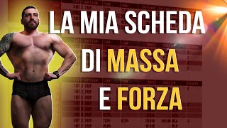 La mia SCHEDA DI FORZA E MASSA MUSCOLARE [upl. by Nevek126]