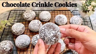 How To Make Chocolate Crinkle Cookies Easy Recipe 🤩 [upl. by Magas]