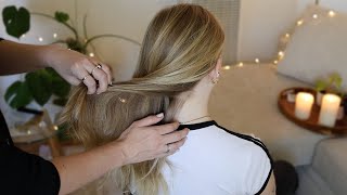 ASMR  Relaxing Hair Play For Sleep ✨ Hair Brushing Scalp Check No Talking Real Person ASMR [upl. by Sikko]